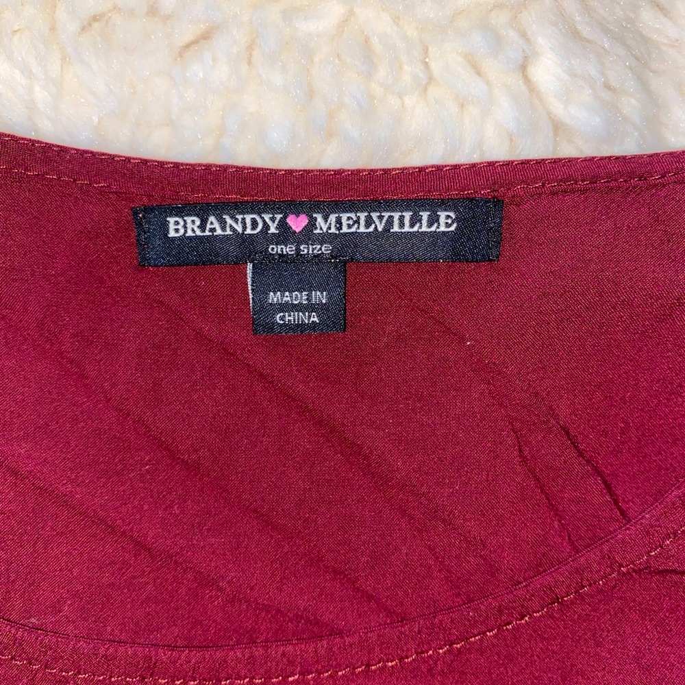 Brandy Melville burgundy ballerina dress one size